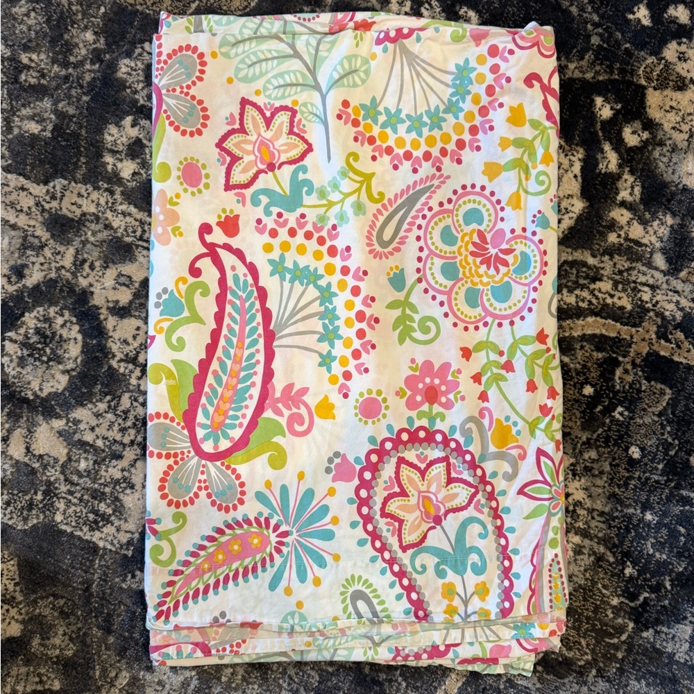 Pottery Barn PB Teen Swirly Paisley Pop Twin Flat Sheet